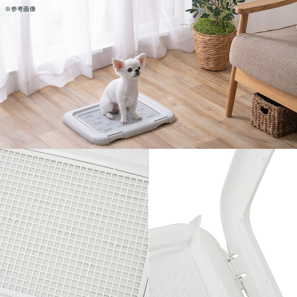 <a href="https://www.qoo10.jp/gmkt.inc/Search/brand.aspx?brandno=49458" target="_blank" class="title_brand" id="btn_brand" title="アイリスオーヤマ">アイリスオーヤマ</a>フチもれしにくいトレーニングペットトレー レギュラー FTT-485 アイボリー 犬 トイレ CRC40―30―05―10―00