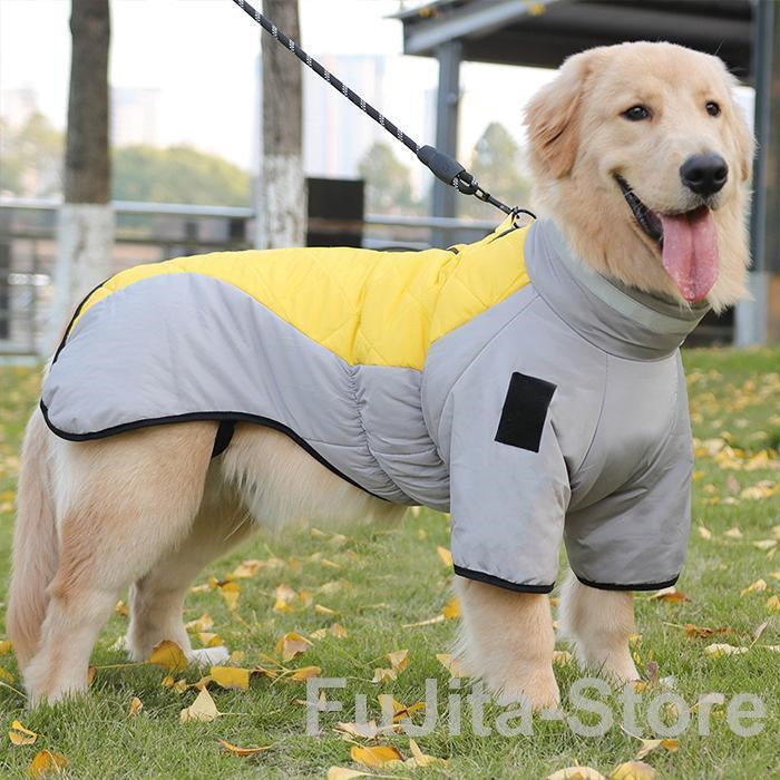 ペット服 犬服 ドッグウェア ダウンジャケット 大型犬防寒 秋冬 ワンちゃん服 大型犬 保温 防水 犬のコート 中綿ジャケット 裏起毛 二つ足 冬 暖かい服 愛犬用