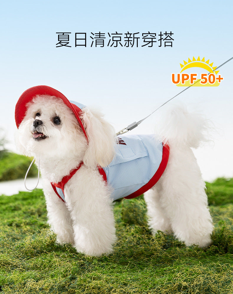 【新入荷】犬 洋服 犬服 春夏 リーシュベスト 小型犬 ペット服