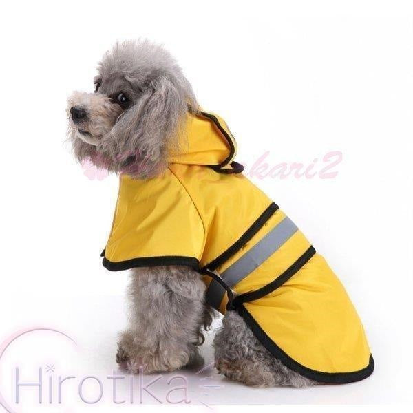 ペット服 レインコート 犬の服 ペット用品 ドッグウェア 雨具 ポンチョ 雨着 小型犬 中型犬 大型犬 フード付き 旅行 お出かけ 梅雨