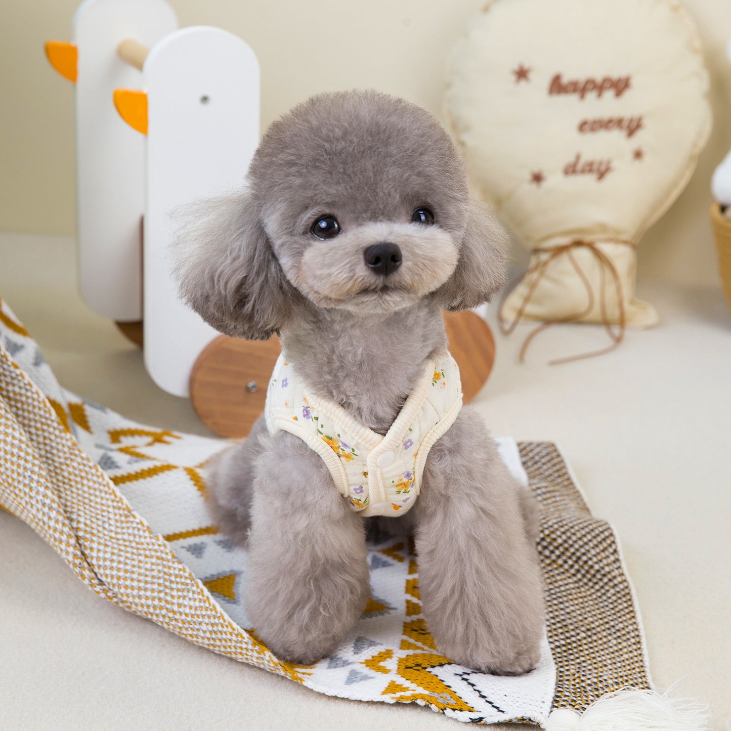 人気ペット用品犬服猫小型犬快適テディダブルガーゼ綿ベスト