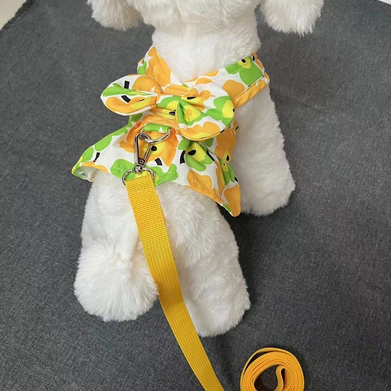 ペットの胸のストラップの紐のベストのスカートのテディ比熊の小型犬の犬の猫の春夏の外出の服 メガ割ワンピースパンツトートバッグ