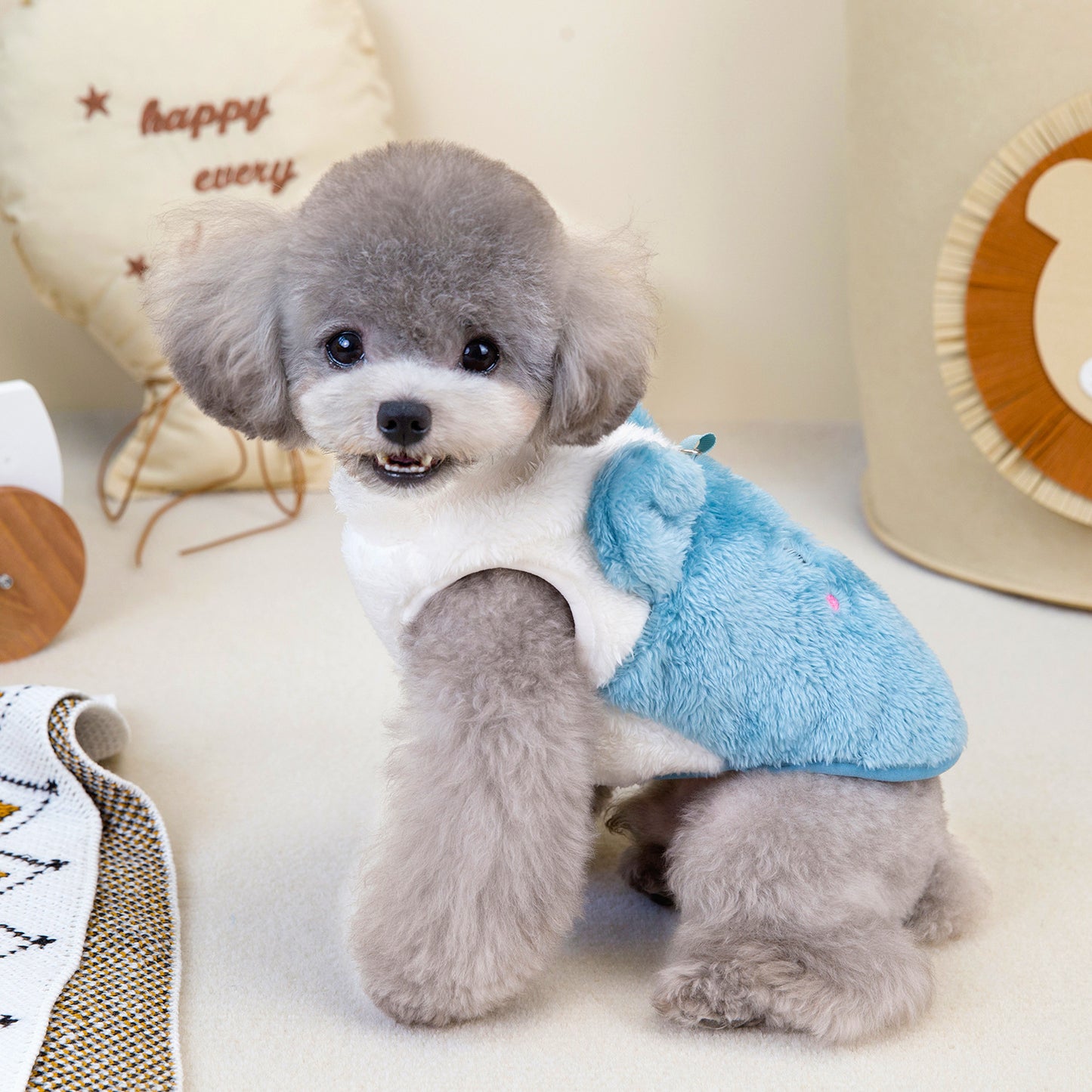 人気ペット用品 犬服 猫 小型犬 秋冬新作 ポーラーフリース クマ フリースコート