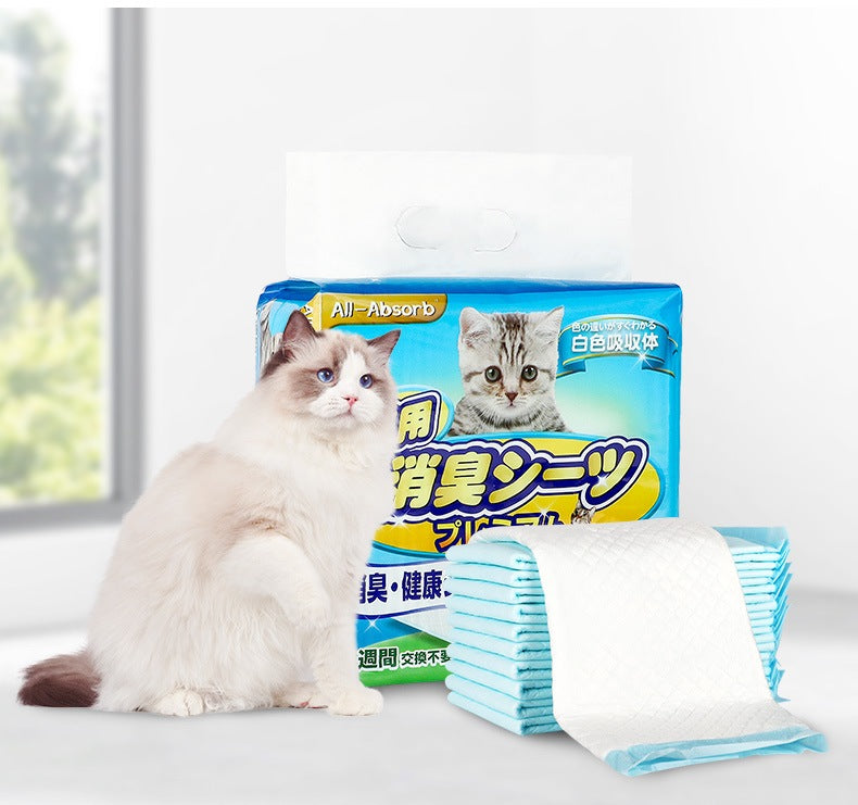ペットシーツ 猫用 20枚入り 猫トイレ 消臭シート 小動物用 ペットシート猫 消臭 安全 安心 健康 におわない 30x43.5cm 猫用品 システムトイレ