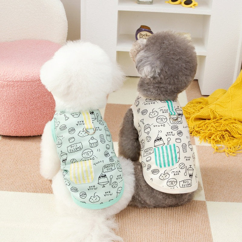 【新作犬猫服 登場】 犬服 ペット服 犬 洋服 春夏薄手ペットベスト犬服小型犬中型犬ペット猫服
