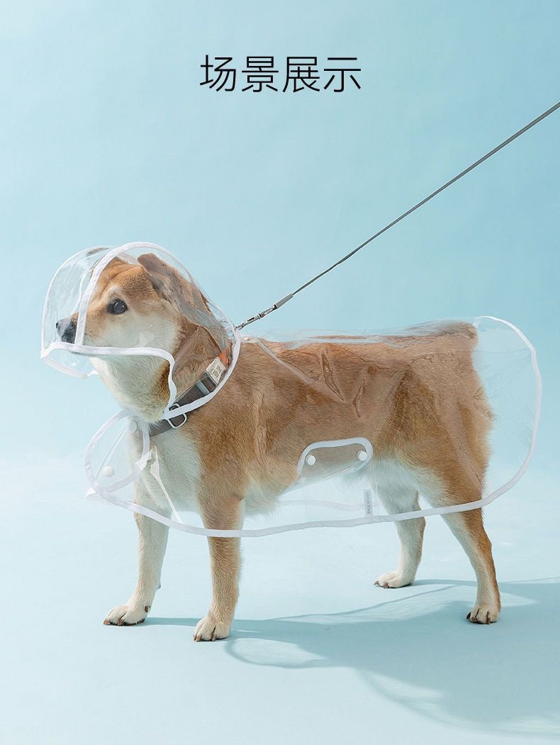 人気ペットマッキントッシュ透明犬マッキントッシュ防水防風ペット服大型犬
