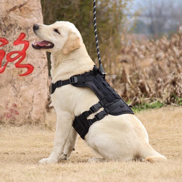 ミリタリー 軍用 ハーネス 胴輪 中型犬 ハンドル付き ベーシックハーネス 衝撃吸収 トレーニング狩猟 犬ハーネス 大型犬 送料無料 訓練 軍用パトロール犬 犬