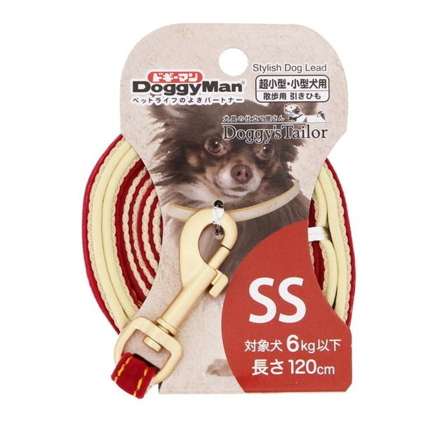 <a href="https://www.qoo10.jp/gmkt.inc/Search/brand.aspx?brandno=25753" target="_blank" class="title_brand" id="btn_brand" title="ドギーマン">ドギーマン</a>Doggys Tailor ドッグリード SS スエードスタイル レッド