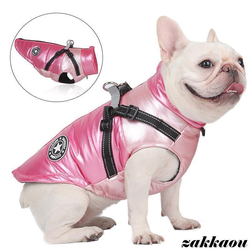 犬服 犬 ハーネス 冬 小型犬 中型犬 犬の服 防寒着 ジャケット 暖かい ハーネス一体型ジャンパー 冬 コート ベスト オシャレ ジャケット 重ね着 厚手 防寒対策