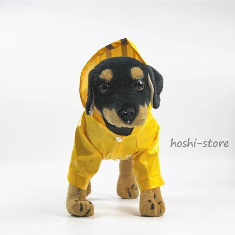 犬用レインコート イエロージー レインコート いぬ イヌ ワンちゃん レインウェア 雨具 カッパ 小型犬 中型犬 犬屋