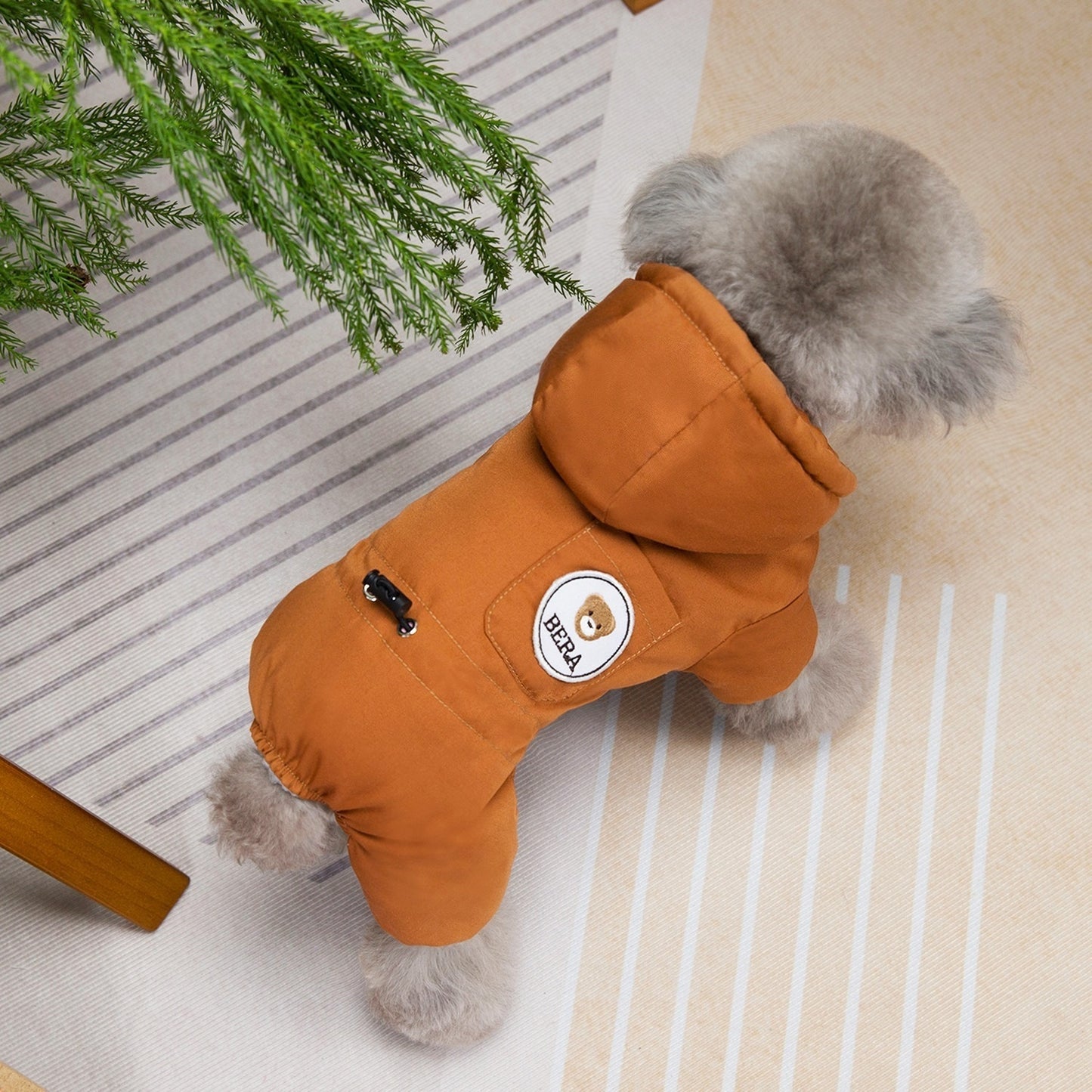 人気犬の服ペットの服小型犬や猫が着ることができる秋と冬暖かく快適なカレッジ四本足コットンコート