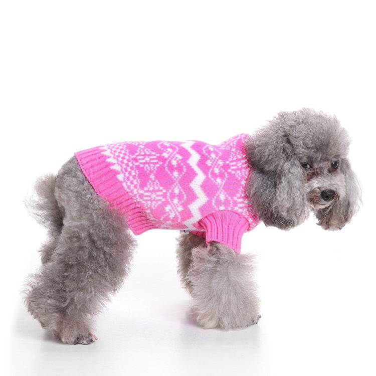 2023年新作入荷 ペット服 犬 服 Tシャツ ドッグウェア犬服クリスマス衣雪花セーターハロウィンペット服セーターヘラジカ衣犬セーター