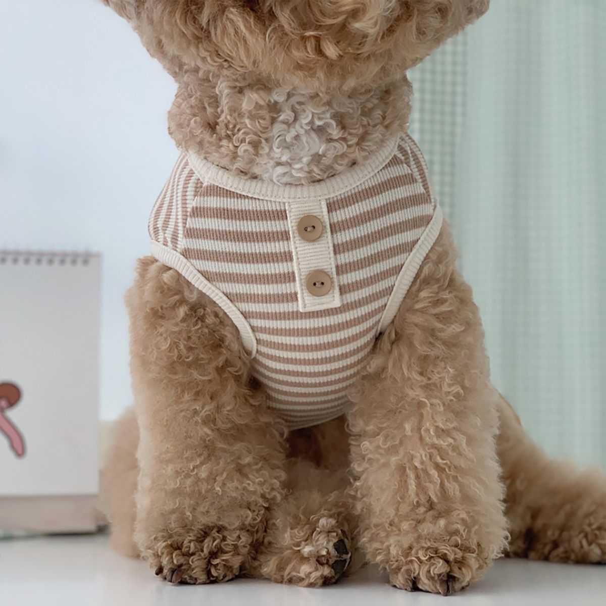 ペット服 ストライプベスト テディ ビションフリーゼ ポメラニアン 小型犬&中型犬 キャット&ドッグウェア 犬 服 犬の服 犬 洋服 犬の服夏 犬洋服