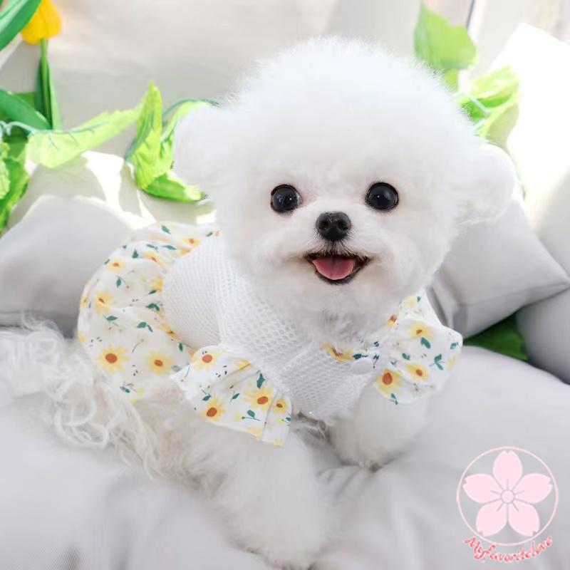 大人気 上品 ペット 服 安い 犬 春 夏 花 柄 ワンピース かわいい 可愛い ハイブランド 猫 ドッグ ウェア