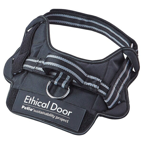 ペティオ 犬用胴輪 EthicalDoor エシカルドア イージーウェアハーネス L ブラック ゴールデンレトリーバーラブラドールレトリーバー等 大型犬用 犬具 胴輪 繊維 Petio W5609