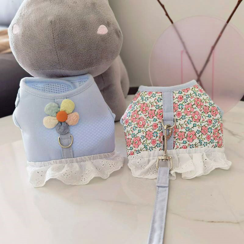 子犬犬牽引ロープ幼犬子猫テディロープティーカップ犬チワワ散歩猫服 メガ割ワンピースパンツトートバッグ