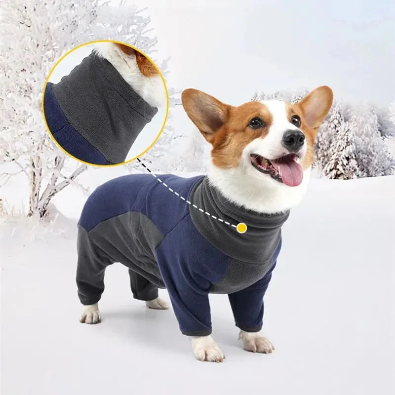 可愛い 極フリーススウェットシャツ 暖かい綿のパーカー 4本足のスウェットシャツ 伸縮性のある服 犬の服 ホームウェア 冬