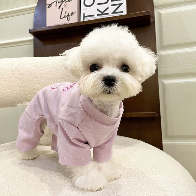 2025 春 ストレッチ 帯電防止 ビションフリーゼ ブーメラン 犬 服 犬の服 犬 洋服 犬の服夏 犬洋服