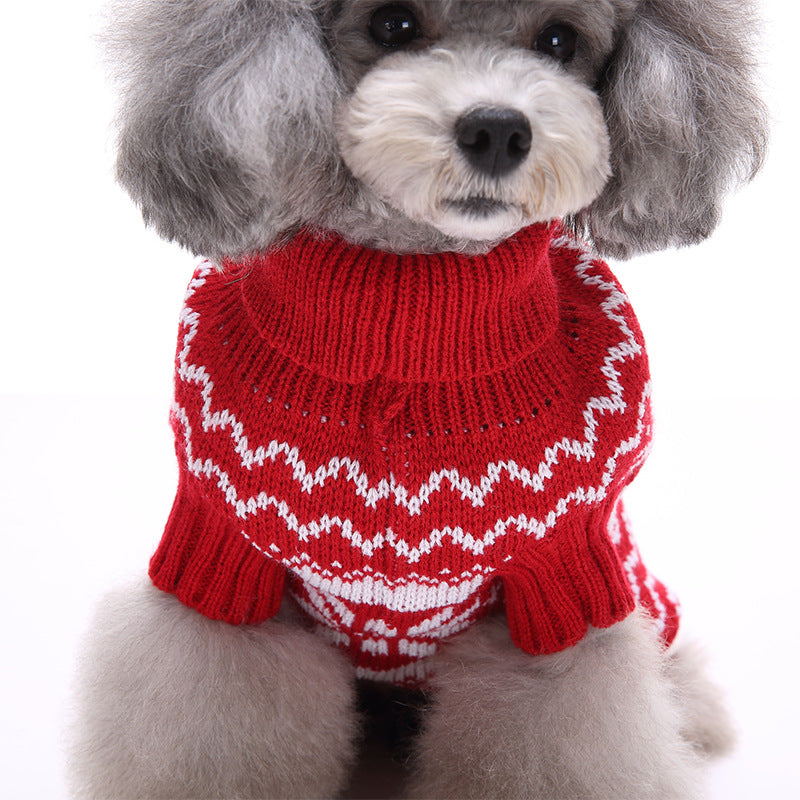 2023年新作入荷 ペット服 犬 服 Tシャツ ドッグウェア犬服クリスマス衣雪花セーターハロウィンペット服セーターヘラジカ衣犬セーター