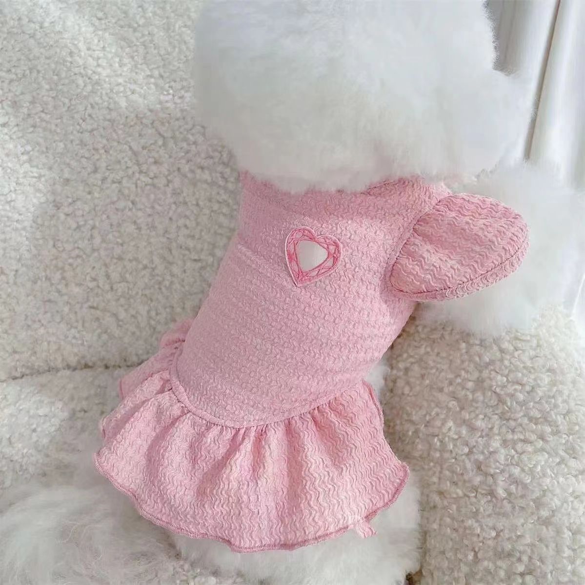 プリンセスドレス 春夏服 テディ ビションフリーゼ ポメラニアン カジュアル ドレス ペット子犬猫服 犬 服 犬の服 犬 洋服 犬の服夏 犬洋服