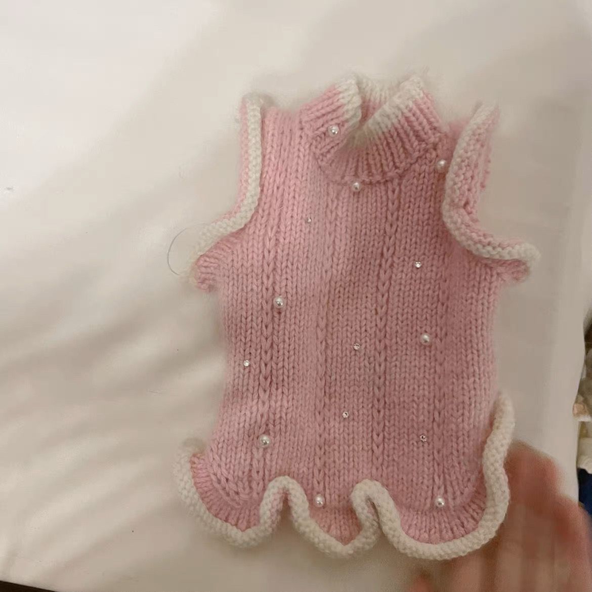 犬服 ペット用品ペットオリジナルミンクベルベットピンクノースリーブジャンパー暖かいシードリルカスタムペット秋冬犬猫春モデル