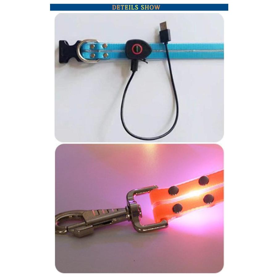 3日以内に出荷 明日まで値下げ 犬 リード 光る 安全対策 LED光るリード 軽量 ペット用リード 長さ120cm 夜間散歩 柔らかい 無臭 夜散歩ライト 視認性 犬 USB充電式 期間限定オファー