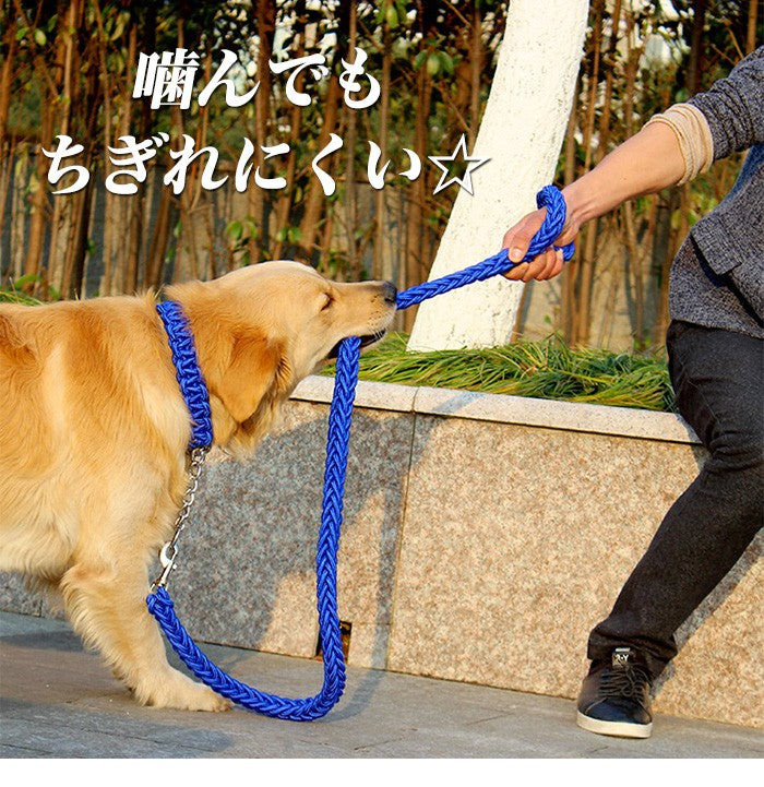 ペット 編込み 首輪 ドッグ 中型犬 犬 チョーカー 小型犬 大型犬 極太 ハーフチョーク リード