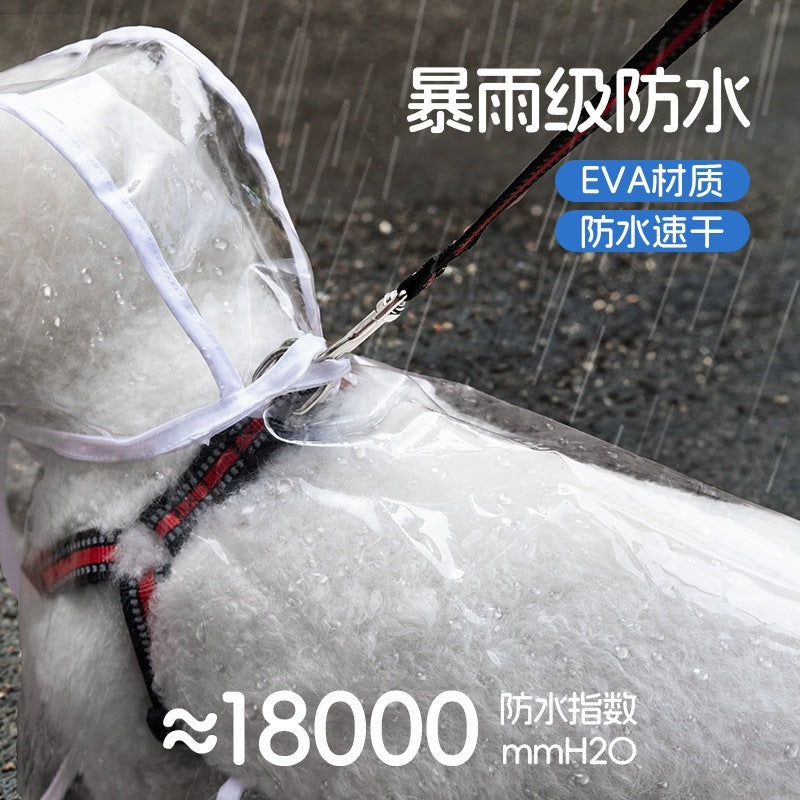 人気犬用マッキントッシュ 透明防水レインウェア 小・中型犬 ペット用マッキントッシュ