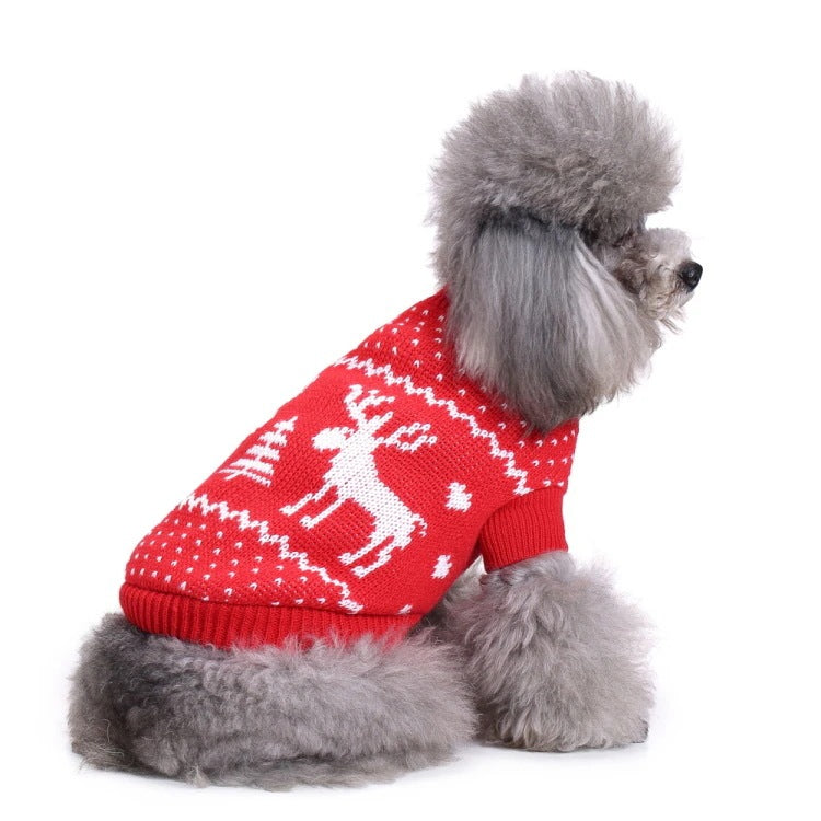 2023年新作入荷 ペット服 犬 服 Tシャツ ドッグウェア犬服クリスマス衣雪花セーターハロウィンペット服セーターヘラジカ衣犬セーター