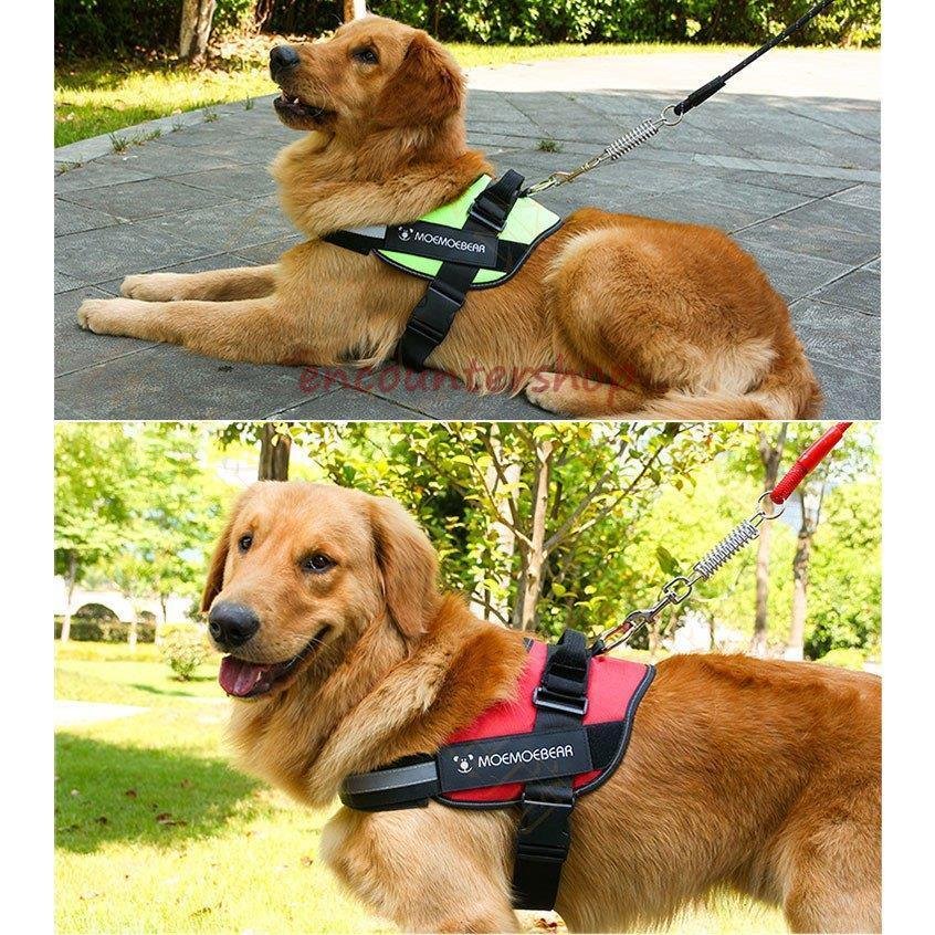 【輸送費無料】ハーネス リード 胴輪 首輪 犬用 中型犬 スプリング ペット 8の字ハーネス 通気性 リード ハー