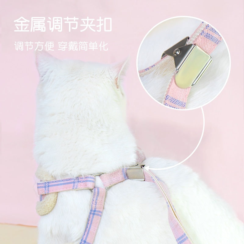 ハーネス 小型犬 ハーネスリードセット 中型犬 おしゃれ シンプル ペット用品 簡単装着 2点セット お出かけ 軽量 リーシュ 猫用 犬 胴輪 犬用ハーネス 犬用 134 リード ペットハーネス ネコ