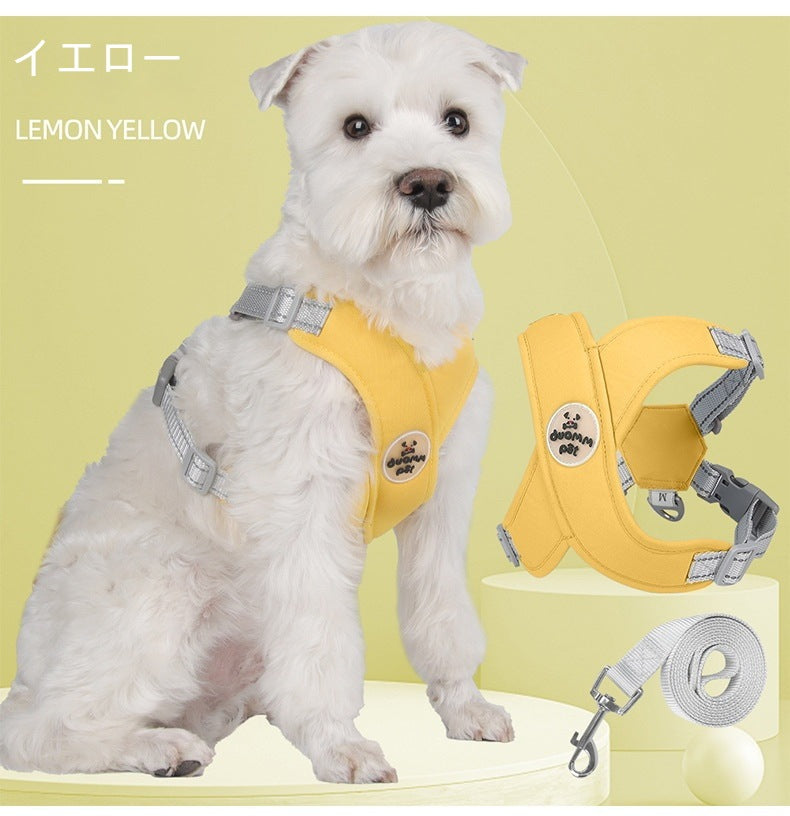 犬の鎖 通気性ペット用チェストハーネス ベスト反射犬用リード ペット用リード