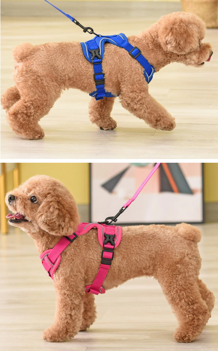 ハーネス 衝撃吸収 キャット 胴輪 1.5m フルカバー ペット 服 犬 猫 ドッグ メッシュ ウェアハーネス 体に優しい リード