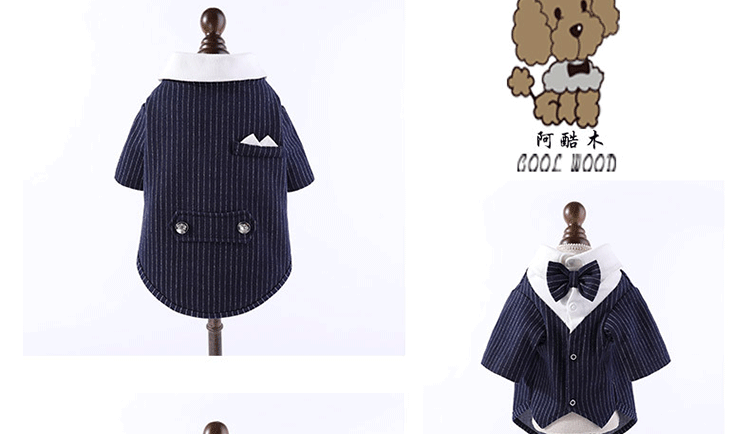 【輸送費無料】結婚式に出席するペットの猫の服夏のハンサムな犬BichonPuppet猫の薄いスーツテディスーツのド
