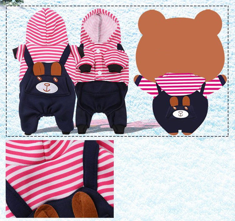 保温 ペット服 厚手 ペット 猫犬服 小中型犬 サロペット ドッグウエア ペット用品 犬用品 犬服