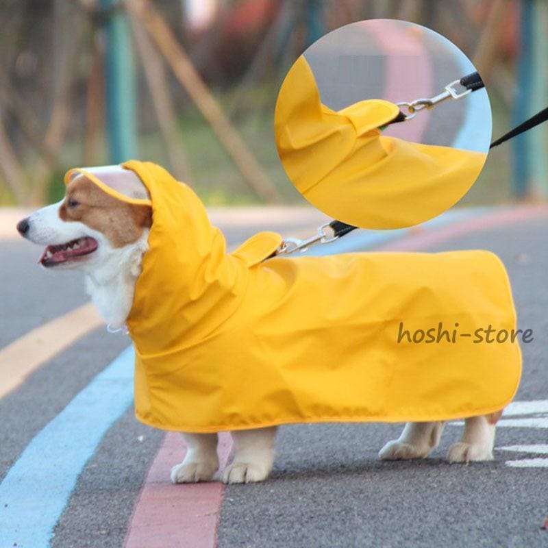 犬用レインコート 犬レインコート ポンチョ型 ドッグウェア 犬カッパ 雨具 雨対策 散歩 お出かけ 腹当て 透明フード付き 小型犬 中型犬 大型犬