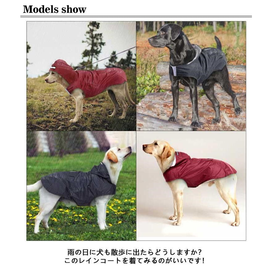 雨カッパ 中型犬 レインコート 犬用レインコート ドッグウェア 雨合羽 いぬ 袖 雨合羽 大型犬 大型犬 防水 服 犬の服 雨具 犬のカッパ 夏服