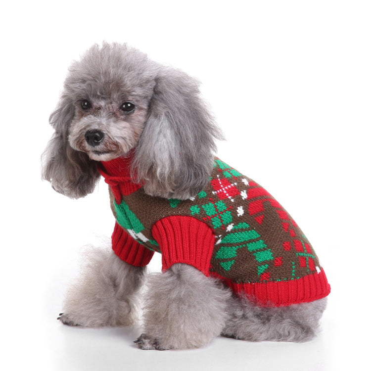 2023年新作入荷 ペット服 犬 服 Tシャツ ドッグウェア犬セーターペットクリスマスセーターニットハイネックペット服セーター犬セーター