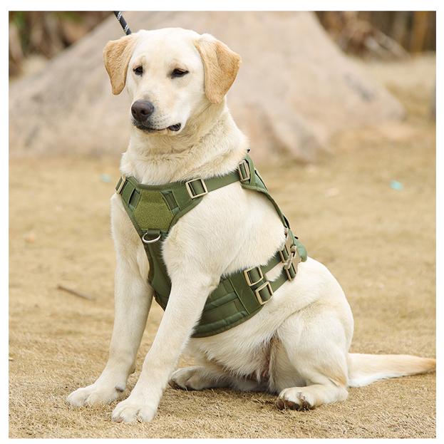 ミリタリー 軍用 ハーネス 胴輪 中型犬 ハンドル付き ベーシックハーネス 衝撃吸収 トレーニング狩猟 犬ハーネス 大型犬 送料無料 訓練 軍用パトロール犬 犬