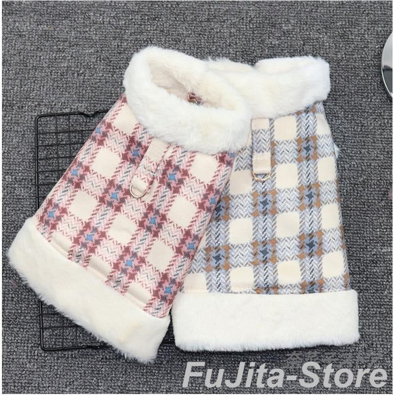 ペット服 犬服 ニット 犬用 犬 ドッグウェア ペットグッズ チェク柄 猫用 猫服 猫パーカ 冬服 秋服 暖かい 裏起毛 防寒 可愛い ボア