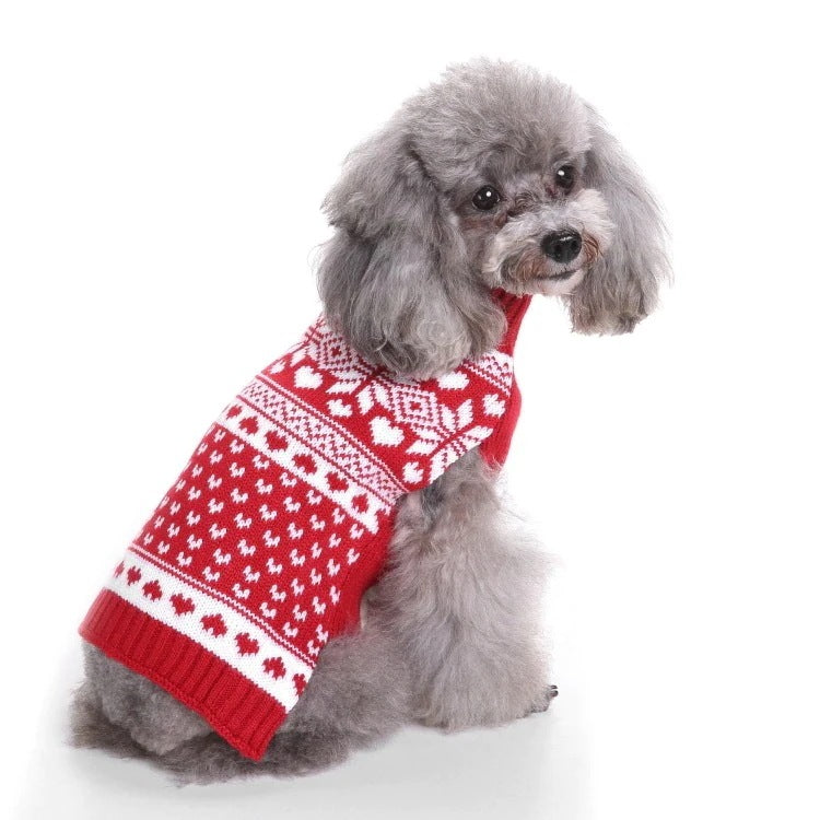 2023年新作入荷 ペット服 犬 服 Tシャツ ドッグウェア犬セーターペットクリスマスセーターニットハイネックペット服セーター犬セーター