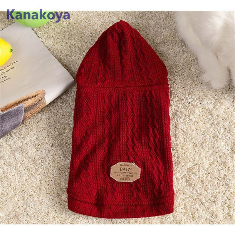 犬服 ペットウェア 秋 冬 裏ボア 裏起毛 保温 防寒 ニット フード付 あったか ドッグウェア 小型犬 中型犬 愛犬 猫 旅行 お出掛け お散歩