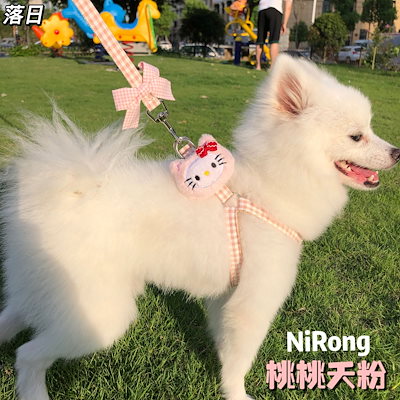 メガ割犬牽引ロープベスト式アニメ屋外散歩犬牽引ロープ小型中型犬犬チェーン犬ロープテディ博美973