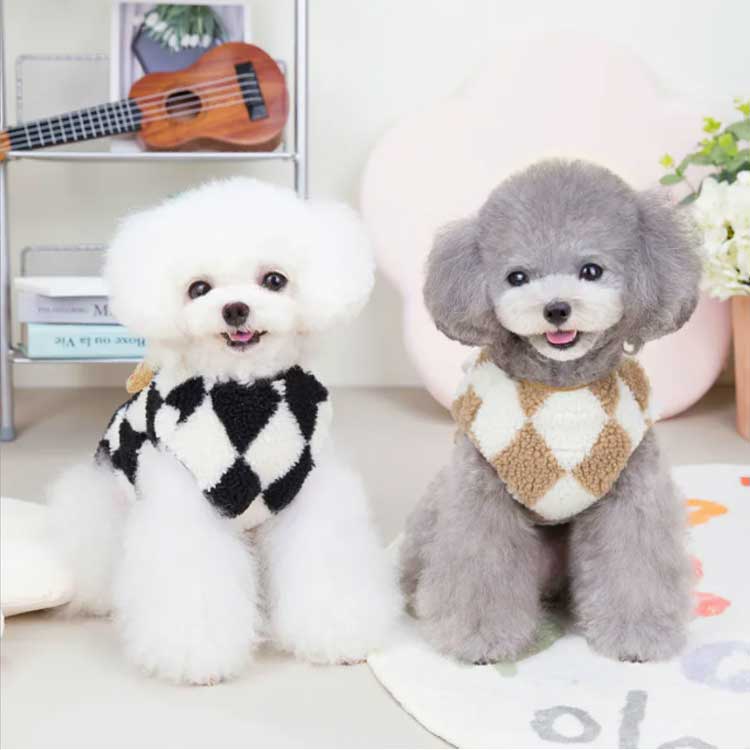 新作セール犬 服 犬の服 小型犬 タンクトップ ベスト ボア ペット服 猫服 ドッグウェア 春秋 アーガイル柄 お出かけ 普段着 脱毛保護 可愛い トイプードル ペット服 犬用洋服 猫服 お揃い おし