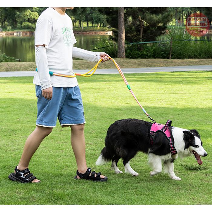 多機能 ダブルリード ランニングリード ハンズフリーリード 犬 肩掛けリード リード 大型犬 中型犬 ショルダーリード 小型犬