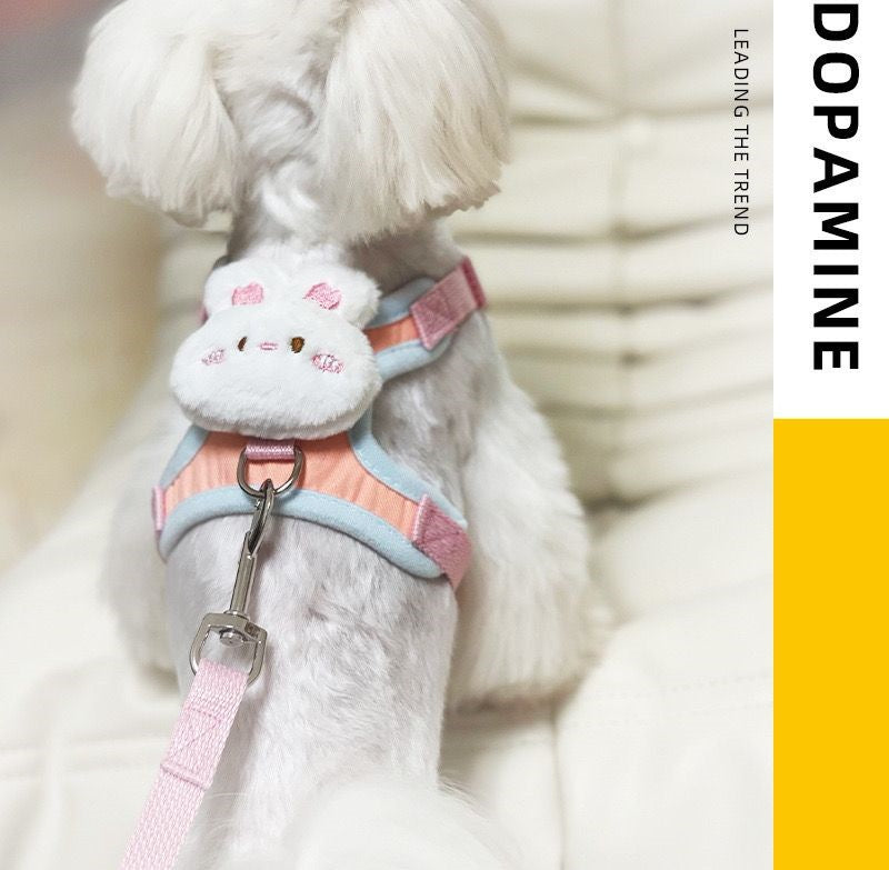 小型犬ペット犬犬外出可爱い熊背式テディ比熊猫牽引縄ドッグラン胸帯 メガ割ワンピースパンツトートバッグ
