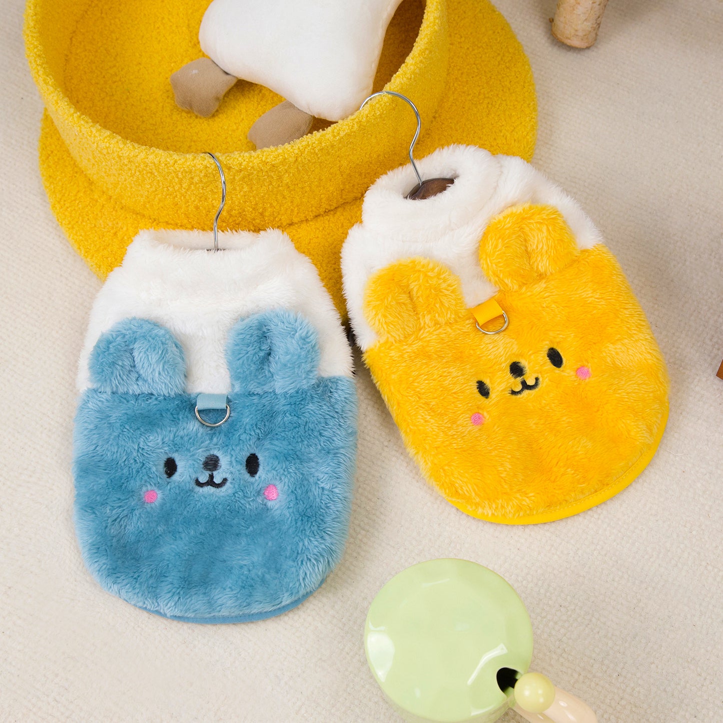 人気ペット用品 犬服 猫 小型犬 秋冬新作 ポーラーフリース クマ フリースコート