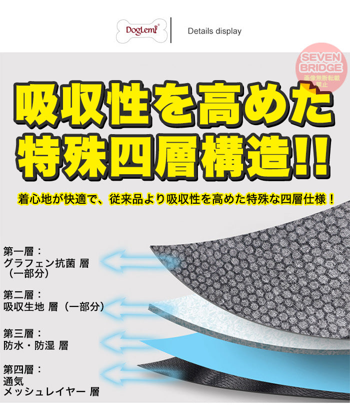 吸収力アップ しつけ 介護 抗菌 サニタリーパンツ マーキング防止 犬 マナーパンツ オムツカバー 消臭 マナーバンド トイレ ドッグウェア