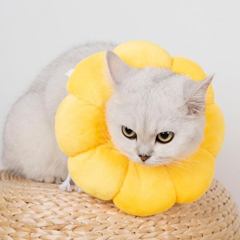エリザベスカラー ソフトタイプ 猫用 猫用品 猫グッズ 犬用 犬用品 犬グッズ ペット用品 エリザベス ドーナツ 花 布製 クッション かわいい