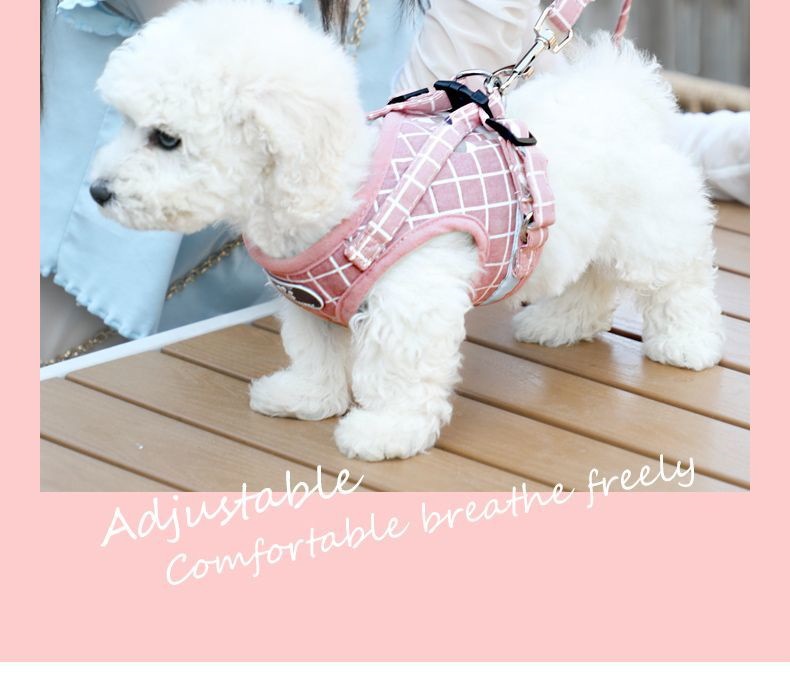 背心式犬牽引紐テディ比熊小型犬胸背ドッグラン子犬チェーンペット用品
